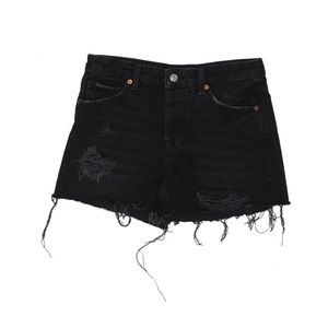 Topshop black denim shorts